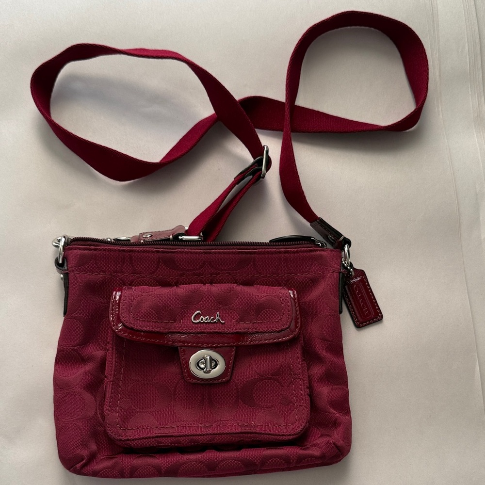Coach Burgundy Crossbody Bag